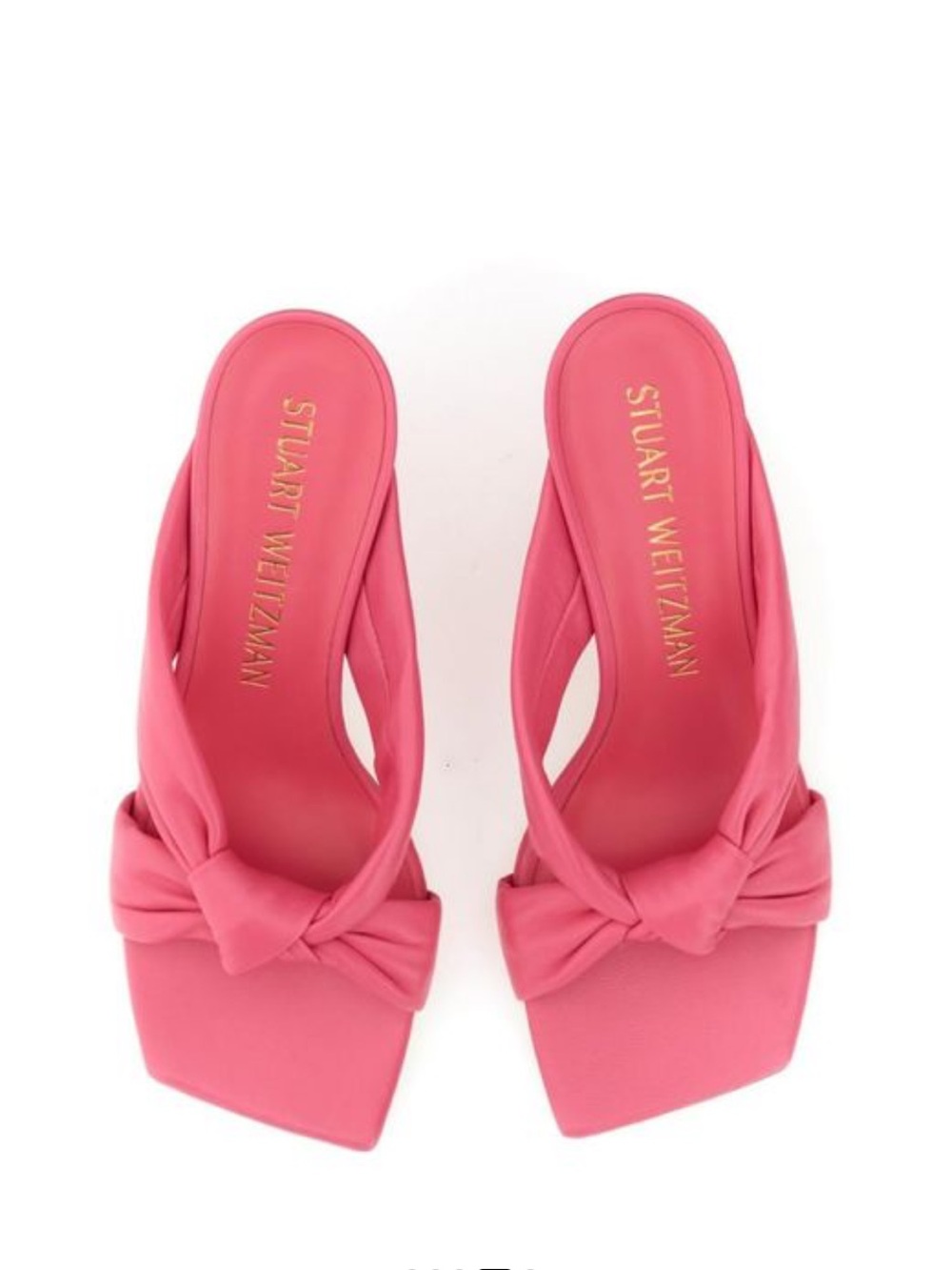 Stuart Weitzman Women's Pink Playa Knot Sandal Shoes
